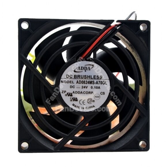 ADDA AD0824MS-A70GL DC 24V 0.10A 2 Wires Axial Cooling Fan