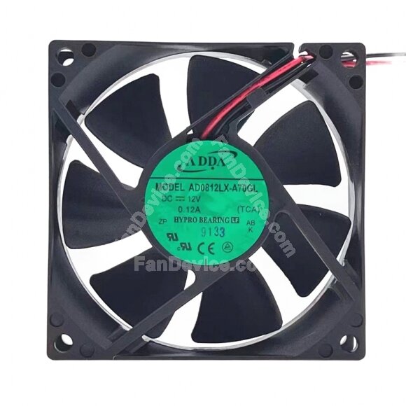 ADDA AD0812LX-A70GL DC 12V 0.12A 8025 Axial HYPRO Bearing Cooling Fan