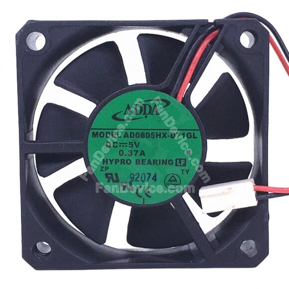 ADDA AD0605HX-D71GL DC 5V 0.37A 6015 Axial HYPRO Bearing Cooling Fan