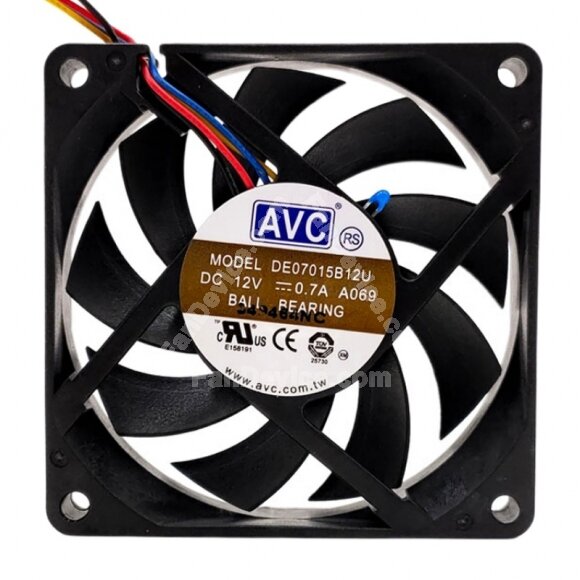 AVC DE07015B12U DC 12V 0.7A 7015 Axial Ball Bearing Cooling Fan