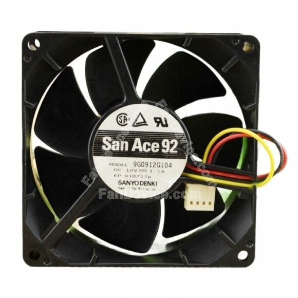 Sanyo Denki San Ace 92 9G0912G104 DC 12V 1.1A 2 Wires / 3 Wires / 4 Wires Axial Cooling Fan