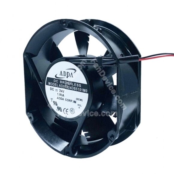 ADDA AD17224DB5151M0 DC 24V 1.00A 2 Wires Axial Cooling Fan