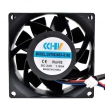 CCHV CHT8024BX-R38B DC 24V 1.80A 3 Wires Axial Cooling Fan