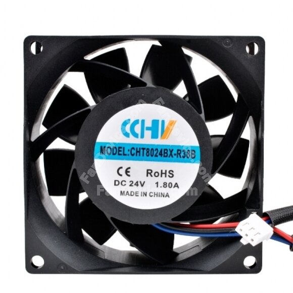 CCHV CHT8024BX-R38B DC 24V 1.80A 3 Wires Axial Cooling Fan