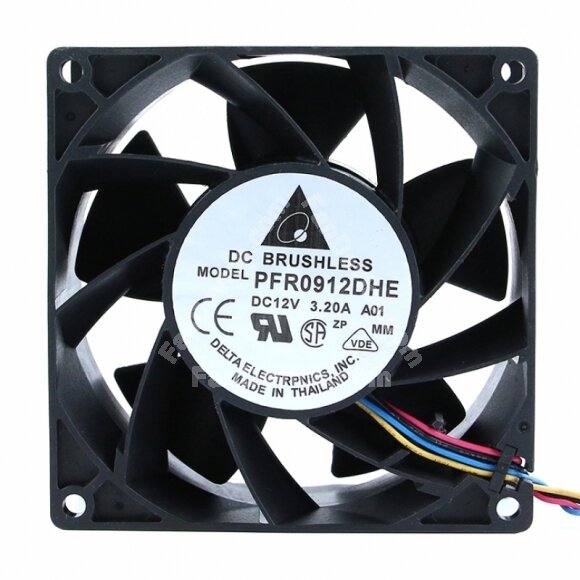 Delta PFR0912DHE DC 12V 3.20A 2 Wires / 3 Wires / 4 Wires Axial Cooling Fan