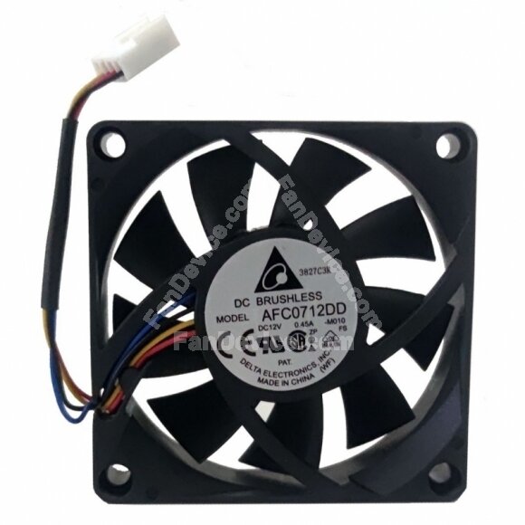 Delta AFC0712DD DC 12V 0.45A 2 Wires / 3 Wires / 4 Wires Axial Cooling Fan