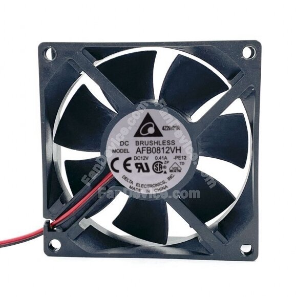 Delta AFB0812VH DC 12V 0.41A 2 Wires / 3 Wires / 4 Wires Axial Cooling Fan