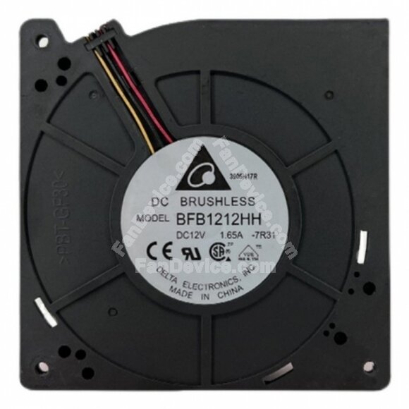Delta BFB1212HH DC 12V 1.65A 2 Wires / 3 Wires / 4 Wires Blower Cooling Fan