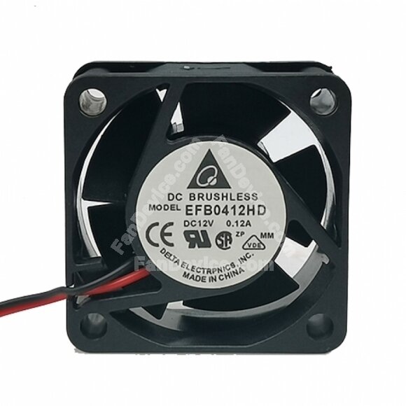 Delta EFB0412HD DC 12V 0.12A 2 Wires / 3 Wires Axial Cooling Fan