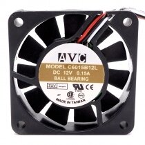 AVC C6015B12L DC 12V 0.15A 2 Wires / 3 Wires Axial Cooling Fan