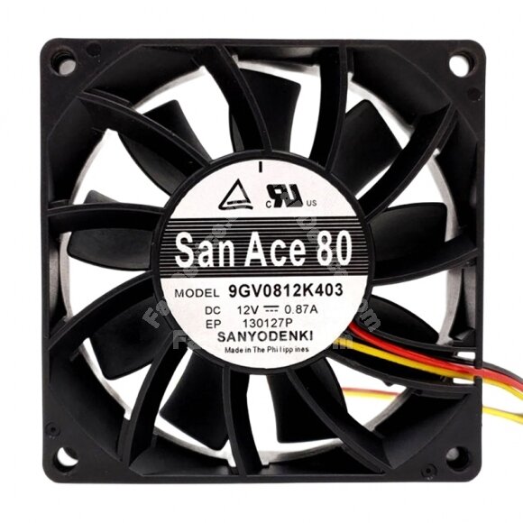 Sanyo Denki San Ace 80 9GV0812K403 DC 12V 0.87A 8025 Axial Cooling Fan