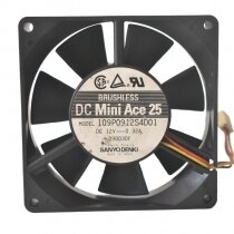 Sanyo Denki 109P0912S4D01 DC 12V 0.32A 9025 Axial Brushless Cooling Fan