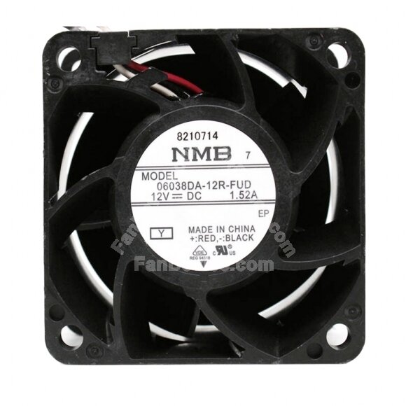 NMB 06038DA-12R-FUD DC 12V 1.52A 6038 Axial Cooling Fan