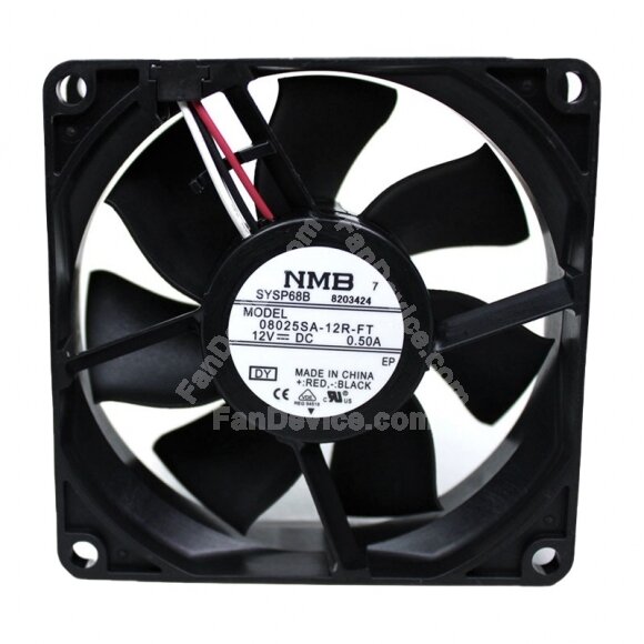 NMB 08025SA-12R-FT DC 12V 0.50A 8025 Axial Cooling Fan