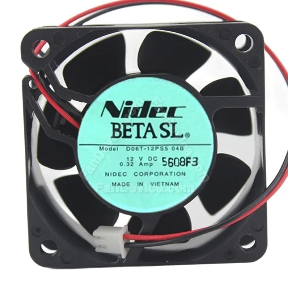 Nidec D06T-12PS5 04B DC 12V 0.32Amp 6025 Axial Cooling Fan
