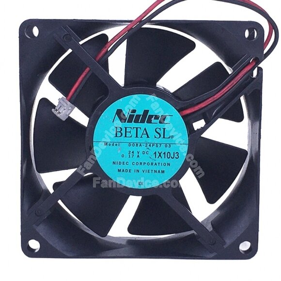 Nidec D08A-24PS7 03 DC 24V 0.17A 8025 Axial Cooling Fan
