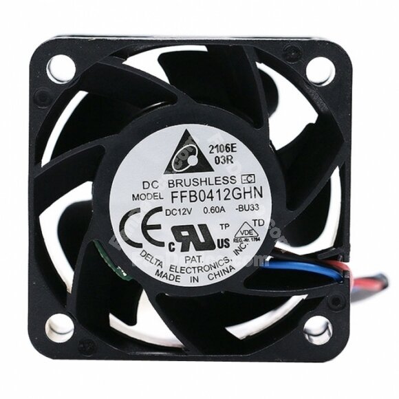 Delta FFB0412GHN DC 12V 0.6A 3 Wires / 4 Wires Axial Cooling Fan