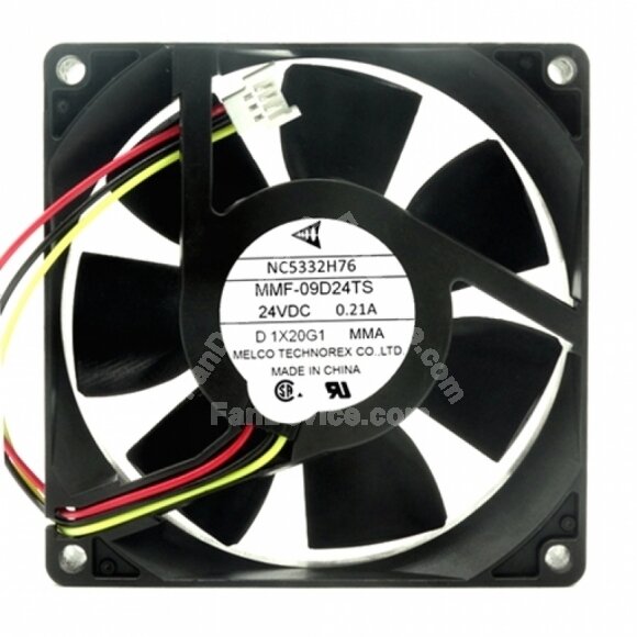 Mitsubishi NC5332H76 MMF-09D24TS-MMA DC 24V 0.21A 3 Wires Axial Cooling Fan