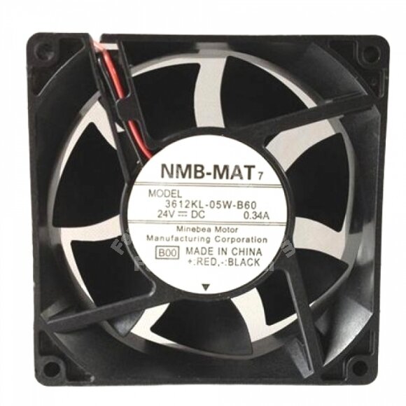 NMB-MAT 3612KL-05W-B60 DC 24V 0.34A 2 Wires / 3 Wires / 4 Wires Axial Cooling Fan