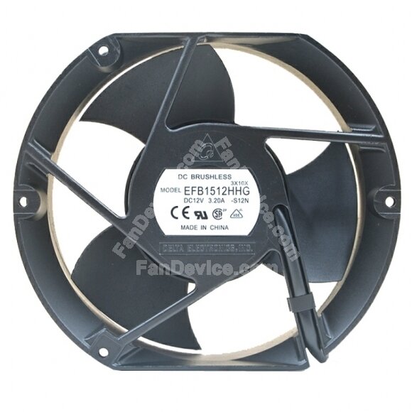 Delta EFB1512HHG DC 12V 3.20A 2 Wires / 3 Wires Axial Cooling Fan