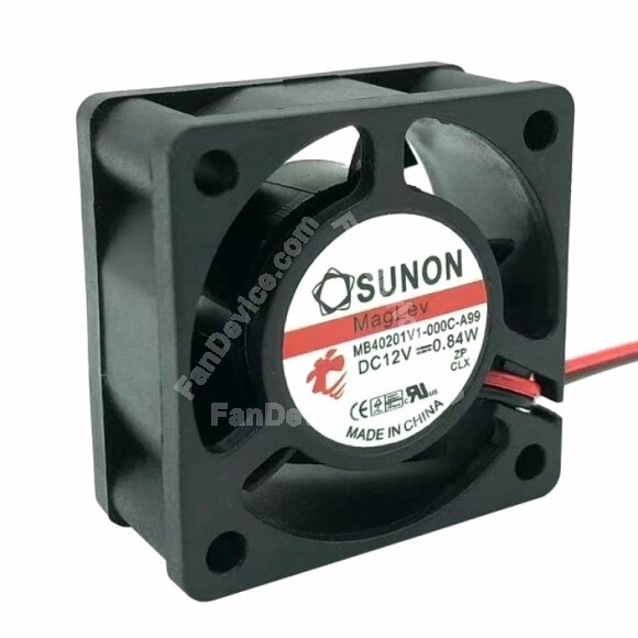 Sunon MB40201V1-000C-A99 DC 12V 0.84W 2 Wires / 3 Wires Axial Cooling Fan