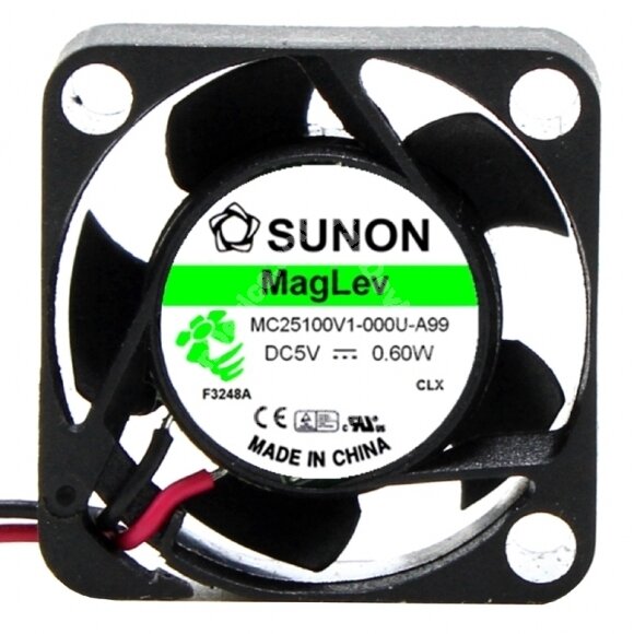 Sunon MC25100V1-000U-A99 DC 5V 0.6W 2 Wires Axial Cooling Fan