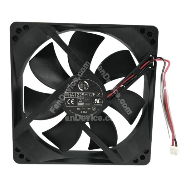 ONG HUA HA1225H12F-Z DC 12V 0.58A 2 Wires / 3 Wires / 4 Wires Axial Cooling Fan