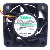 Nidec UltraFlo W40S24BMA5-53J25 DC 24V 0.08A 4028 Axial Cooling Fan