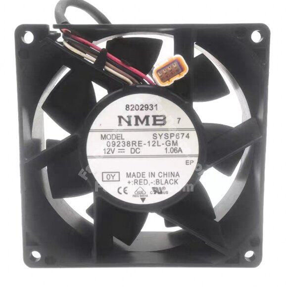 NMB 09238RE-12L-GM DC 12V 1.06A 9238 Axial Cooling Fan
