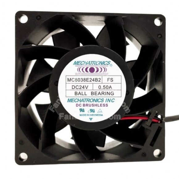 MECHATRONICS MC8038E24B2 FS DC 24V 0.50A 8038 Axial Ball Bearing Brushless Cooling Fan