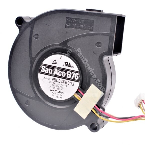Sanyo Denki San Ace B76 9BD24P6S03 DC 24V 0.16A 7620 Blower Cooling Fan