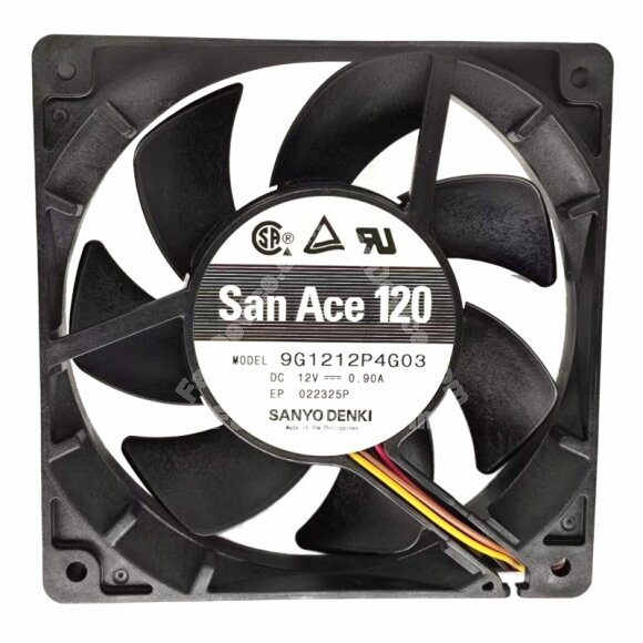Sanyo Denki San Ace 120 9G1212P4G03 DC 12V 0.9A 12025 Axial Cooling Fan