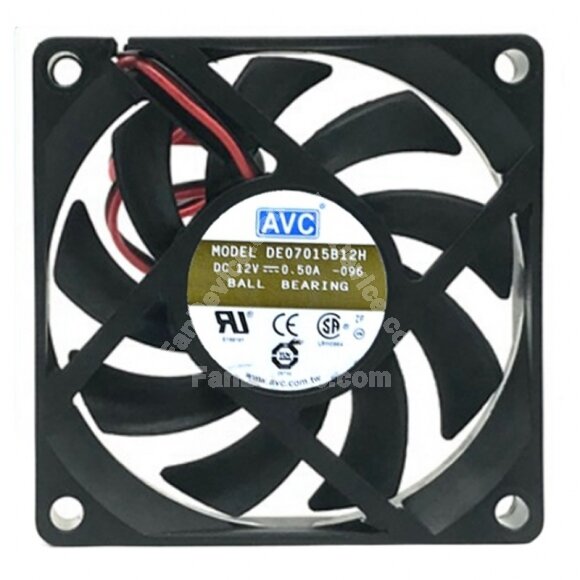 AVC DE07015B12H DC 12V 0.50A 7015 Ball Bearing Axial Cooling Fan