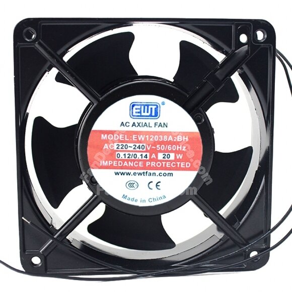 EWT EW12038A2BH AC 220-240V 0.12/0.14A 20W 12038 Axial Cooling Fan