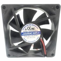 JAMICON JF0825B2SR-R DC 24V 0.17A 8025 DUAL Ball Bearing Axial Cooling Fan