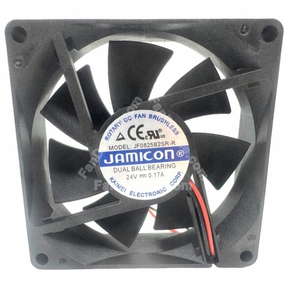 JAMICON JF0825B2SR-R DC 24V 0.17A 8025 DUAL Ball Bearing Axial Cooling Fan