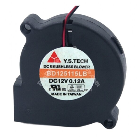 Y.S.TECH BD125115LB DC 12V 0.12A 5015 Blower Brushless Cooling Fan