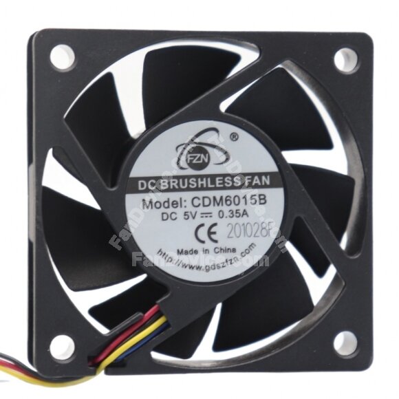 FZN CDM6015B DC 5V 0.35A 6015 Axial Brushless Cooling Fan