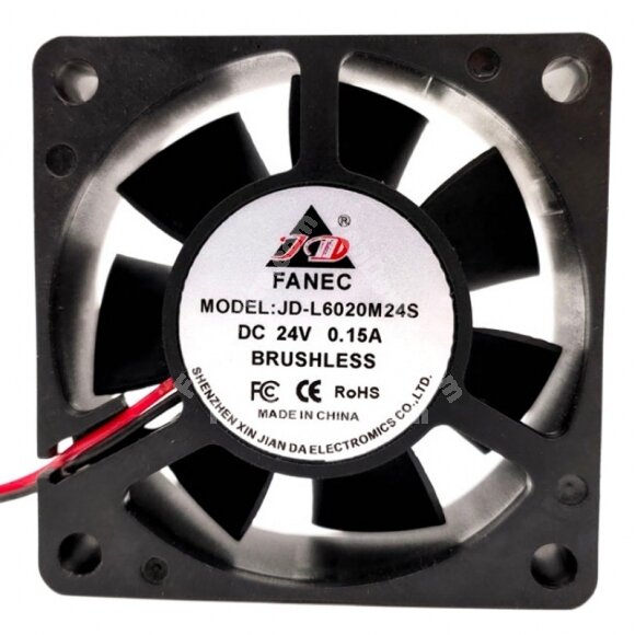 JD-L6020M24S DC 12V 0.15A 6020 Axial Brushless Cooling Fan