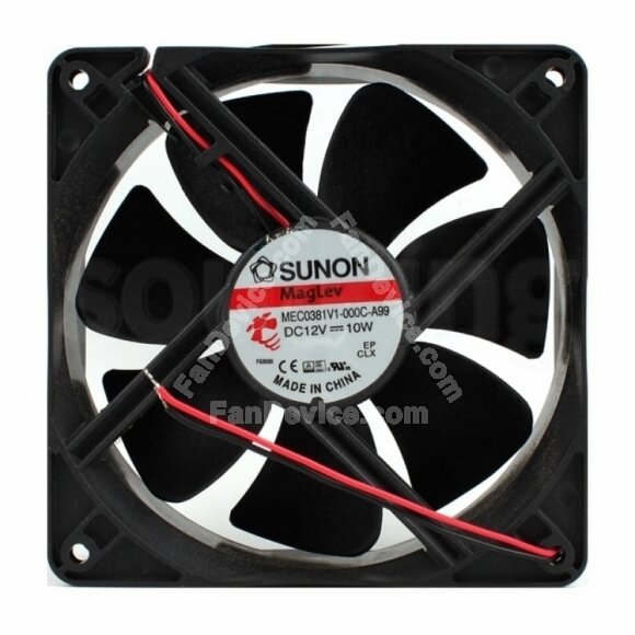Sunon MEC0381V1-000C-A99 DC 12V 10W 2 Wires Axial Cooling Fan