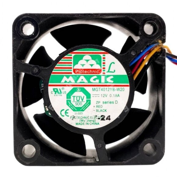 Magic MGT4012YB-W20 DC 12V 0.18A 4020 Axial Cooling Fan