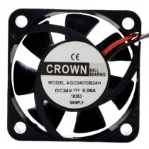 CROWN AGC04010B24H DC 24V 0.08A 4010 Ball Bearing Axial Cooling Fan