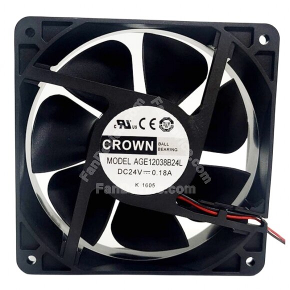 CROWN AGE12038B24L DC 24V 0.18A 12038 Ball Bearing Axial Cooling Fan
