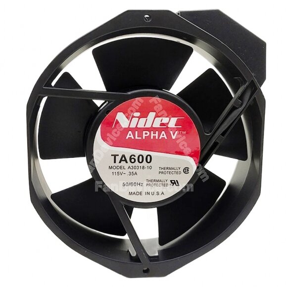 Nidec TA600 A30318-10 AC 115V 0.35A 17238 Thermally Protected Axial Cooling Fan