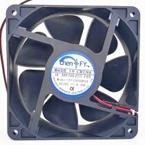 CHEN FY CFY12038BH24 DC 24V 0.30A 2 Wires Brushless Axial Cooling Fan