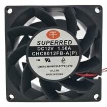 SuperRed CHC8012FB-A DC 12V 1.50A 2 Wires / 3 Wires / 4 Wires Axial Cooling Fan