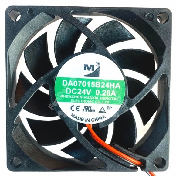 YM DA07015B24HA DC 24V 0.28A 2 Wires Axial Cooling Fan
