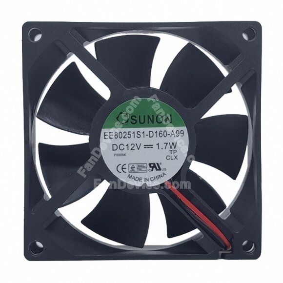 Sunon EE80251S1-D160-A99 DC 12V 1.7W 2 Wires / 3 Wires Axial Cooling Fan