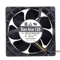 Sanyo Denki 9G1212HG105 DC 12V 0.98A 2 Wires / 3 Wires / 4 Wires Axial Cooling Fan