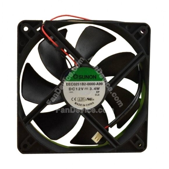 Sunon EEC0251B2-0000-A99 DC 12V 3.4W 2 Wires / 3 Wires / 4 Wires Axial Cooling Fan